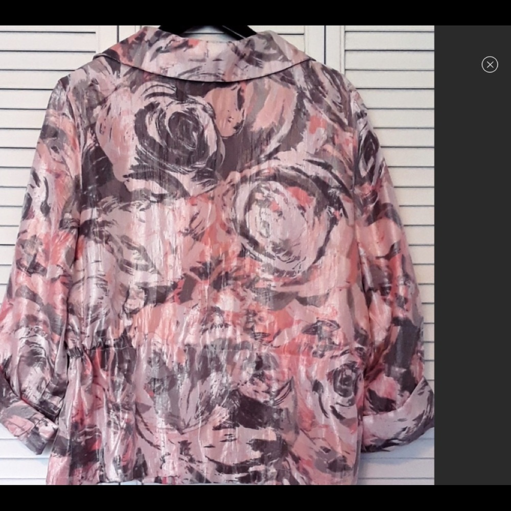 Ruby Rd Pink and Gray Jacket - Picture 4 of 4